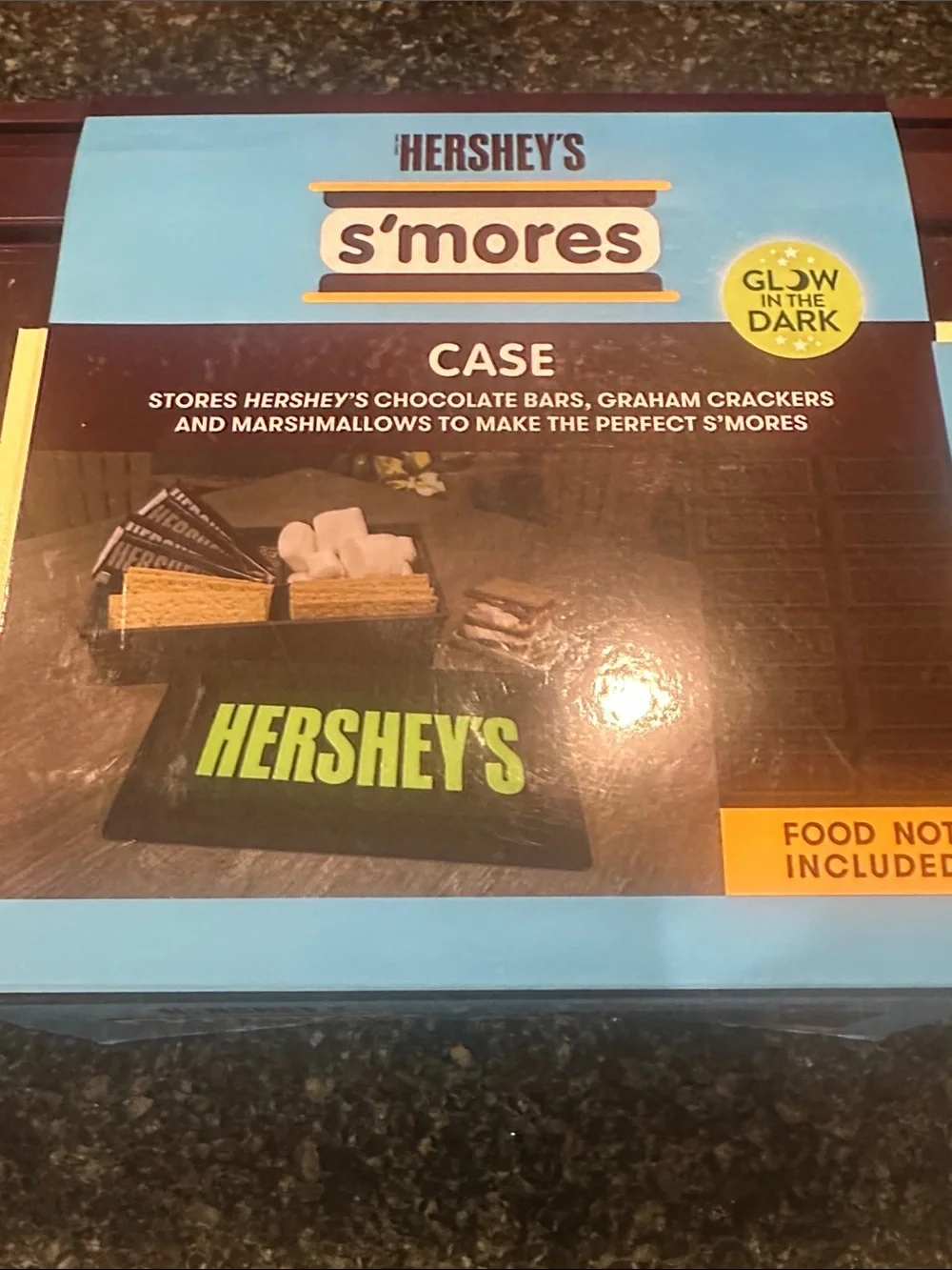 HERSHEYs s’mores caddy glowing the dark camping travel case NEW food storage